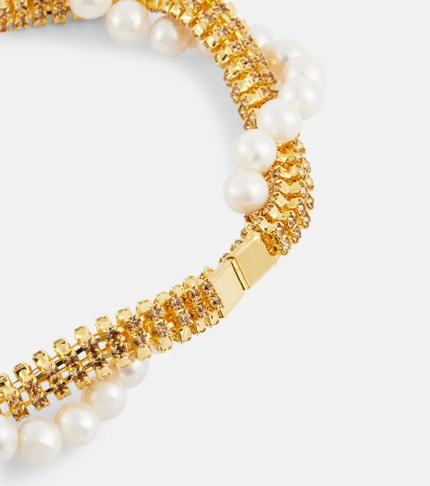 Magda Butrym Crystal and faux pearl necklace | Thumbnail 4 Magda Butrym Crystal and faux pearl necklace | Thumbnail 4