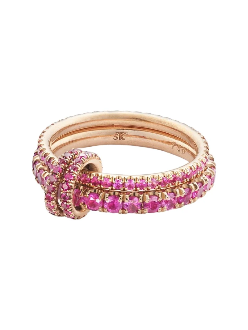 Delphinus Rouge Petite Deux 18kt gold ring with sapphires and rubies Delphinus Rouge Petite Deux 18kt gold ring with sapphires and rubies