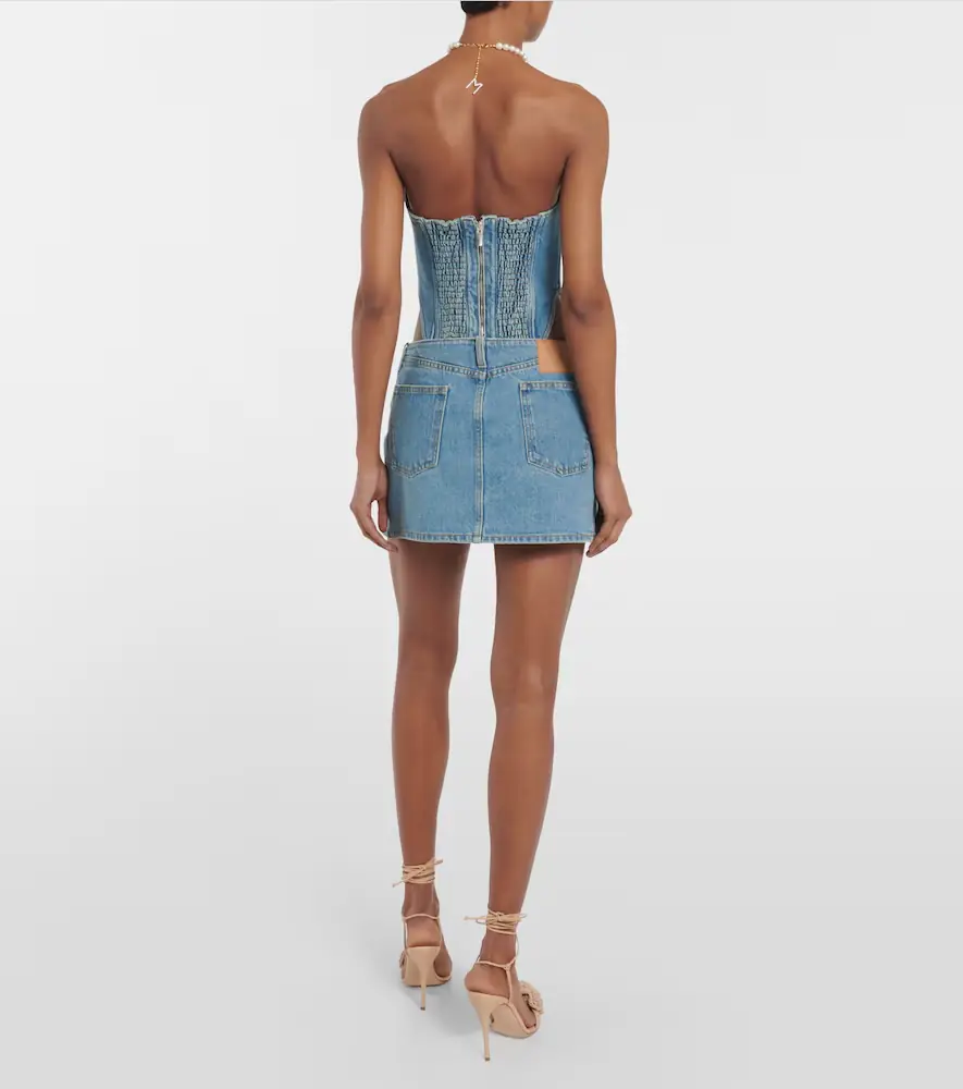 Magda Butrym Low-rise denim miniskirt | Thumbnail 4 Magda Butrym Low-rise denim miniskirt | Thumbnail 4