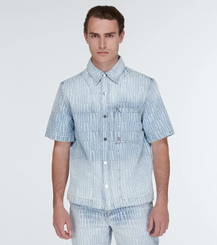 AMIRI Logo jacquard denim shirt | Thumbnail 3