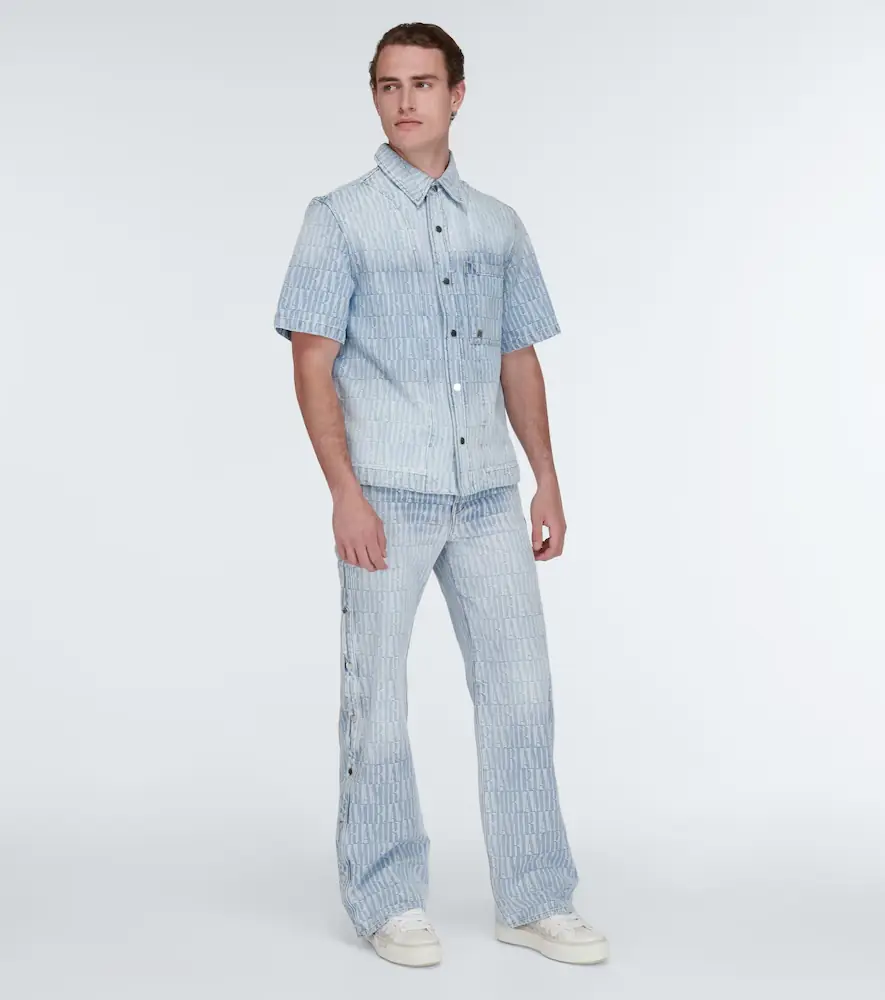 AMIRI Logo jacquard denim shirt | Thumbnail 4