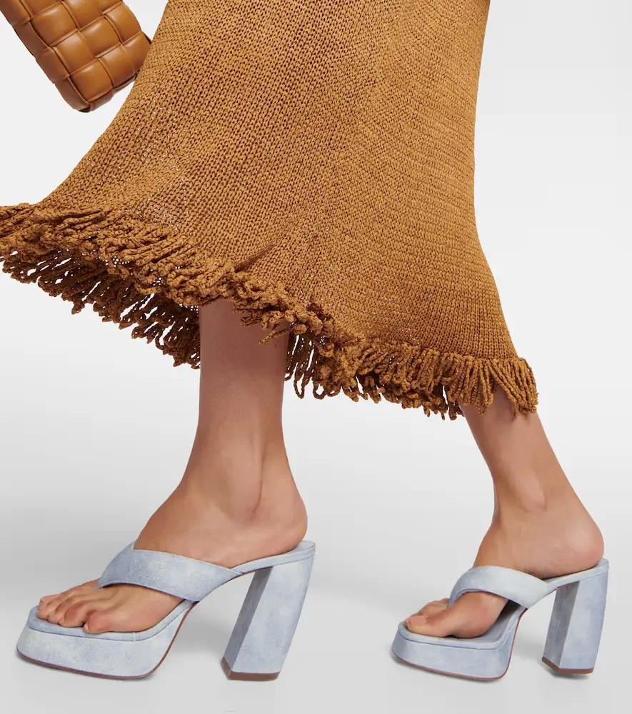 Gia Borghini Gia 17 Uni denim platform thong sandals | Thumbnail 5 Gia Borghini Gia 17 Uni denim platform thong sandals | Thumbnail 5