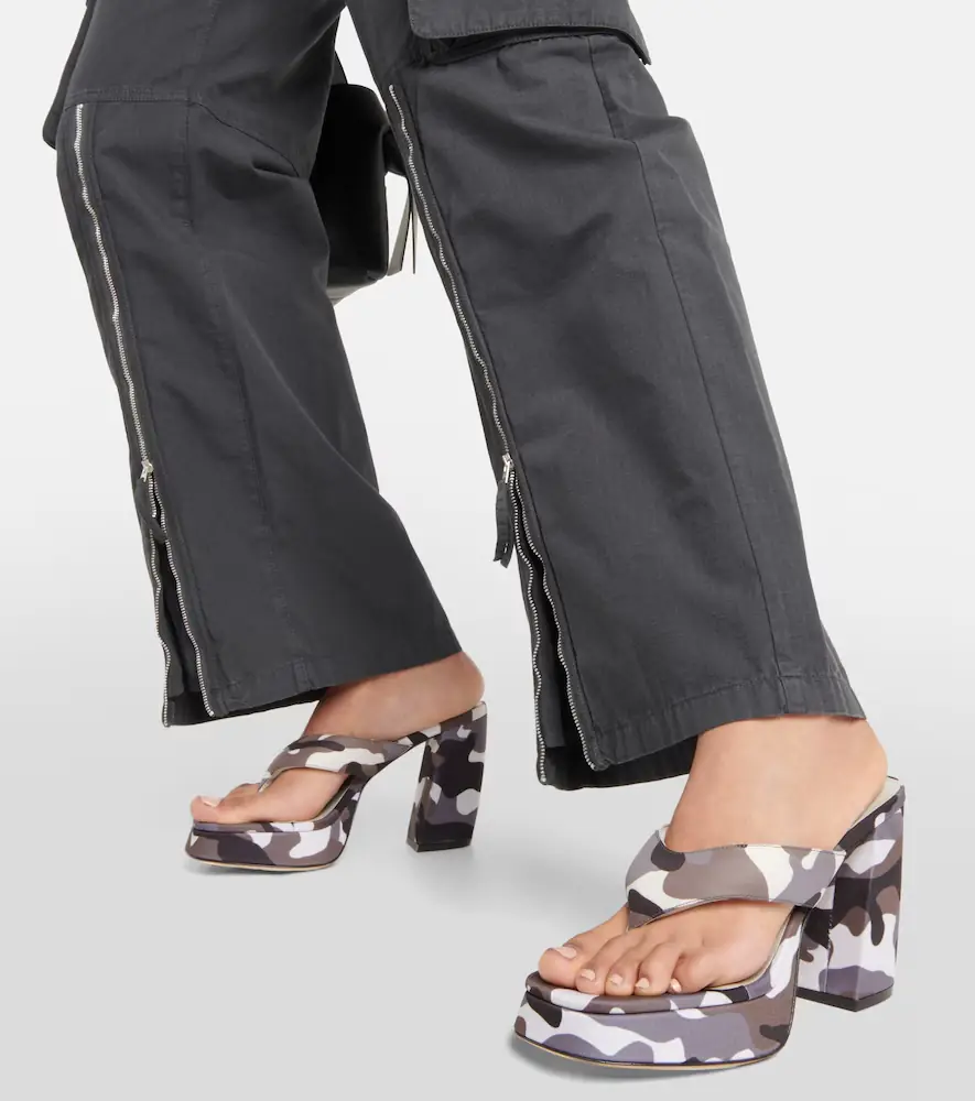 Gia Borghini Gia 17 Uni camouflage platform thong sandals | Thumbnail 6 Gia Borghini Gia 17 Uni camouflage platform thong sandals | Thumbnail 6