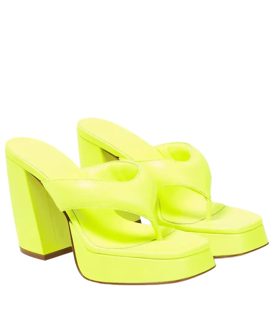 Gia Borghini Gia 17 leather platform thong sandals | Image 1 Gia Borghini Gia 17 leather platform thong sandals | Image 1