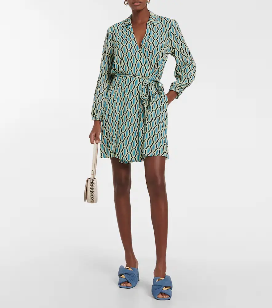 Velvet Gabriella printed wrap minidress | Thumbnail 4