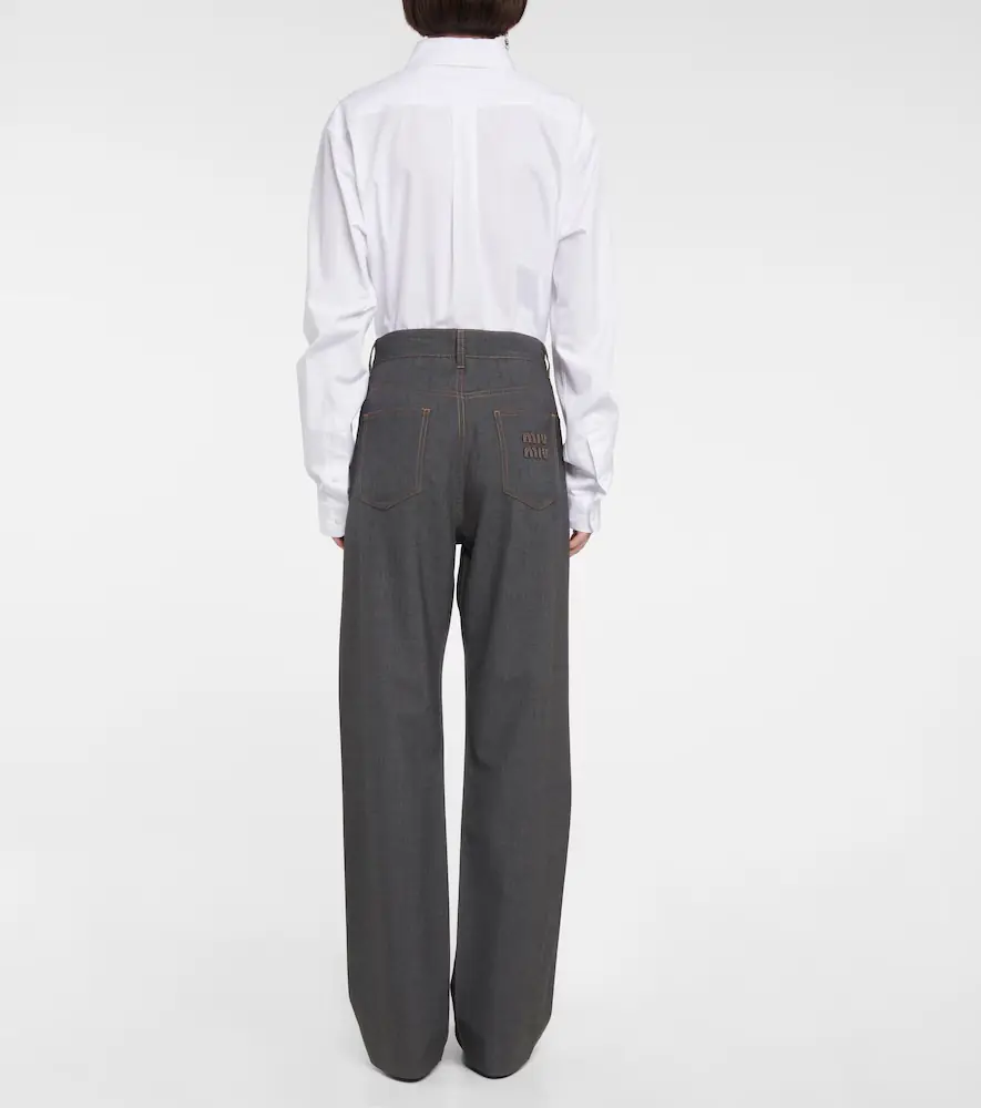 Miu Miu Mid-rise straight-leg wool pants | Thumbnail 3 Miu Miu Mid-rise straight-leg wool pants | Thumbnail 3