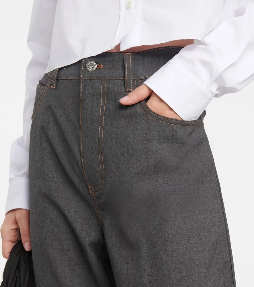 Miu Miu Mid-rise straight-leg wool pants | Thumbnail 5 Miu Miu Mid-rise straight-leg wool pants | Thumbnail 5