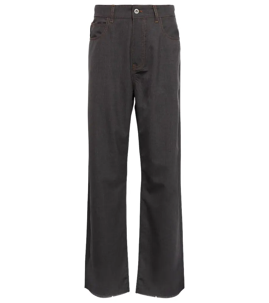 Miu Miu Mid-rise straight-leg wool pants | Image 1 Miu Miu Mid-rise straight-leg wool pants | Image 1