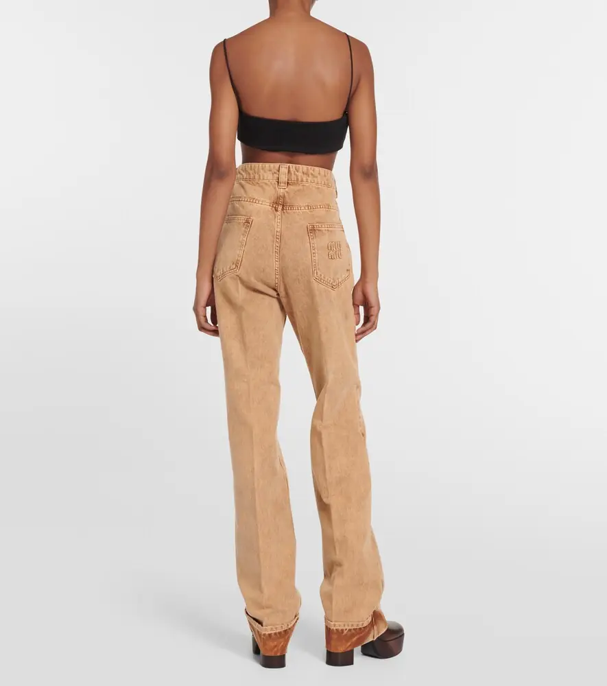 Miu Miu Marbleized low-rise straight jeans | Thumbnail 4 Miu Miu Marbleized low-rise straight jeans | Thumbnail 4