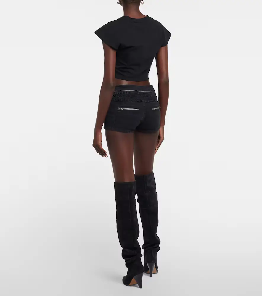 Isabel Marant Lary low-rise denim shorts | Thumbnail 4 Isabel Marant Lary low-rise denim shorts | Thumbnail 4