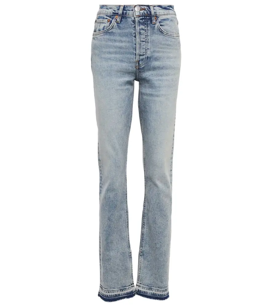 RE/DONE 70s high-rise split-hem bootcut jeans
