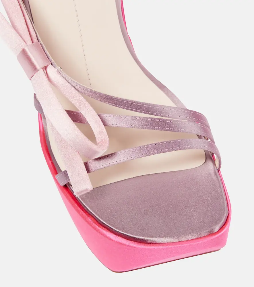 Roger Vivier Choc Bow satin wedge sandals | Thumbnail 3 Roger Vivier Choc Bow satin wedge sandals | Thumbnail 3
