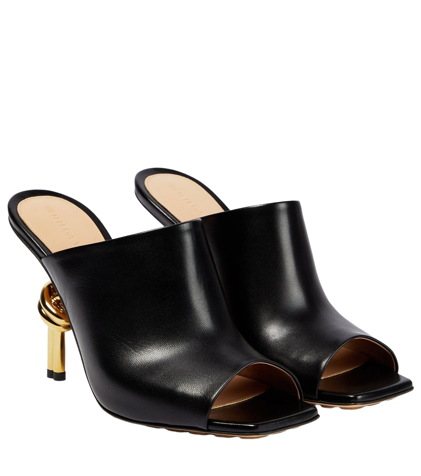 Knot leather mules