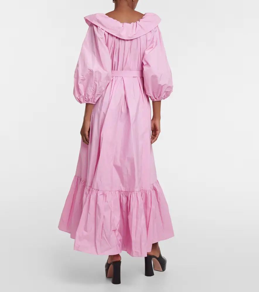 Patou Off-shoulder faille maxi dress | Thumbnail 3
