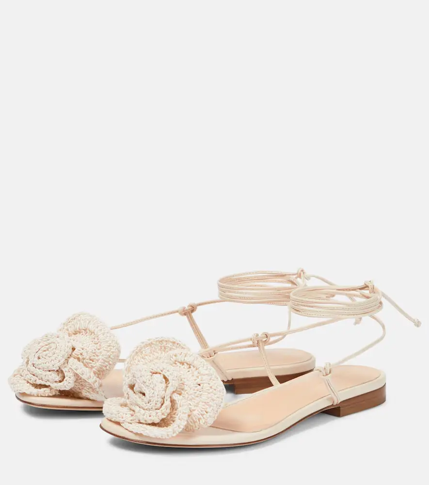 Magda Butrym Crochet and leather sandals | Thumbnail 2 Magda Butrym Crochet and leather sandals | Thumbnail 2