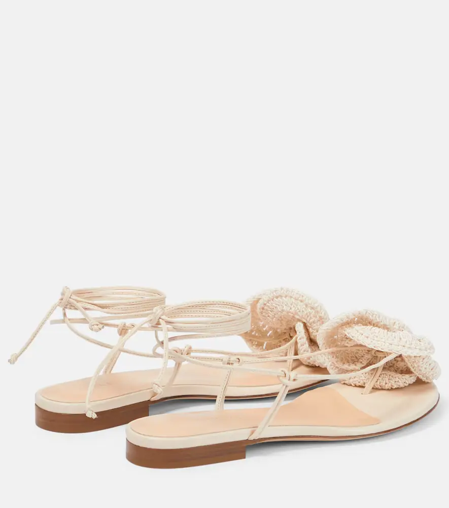 Magda Butrym Crochet and leather sandals | Thumbnail 3 Magda Butrym Crochet and leather sandals | Thumbnail 3