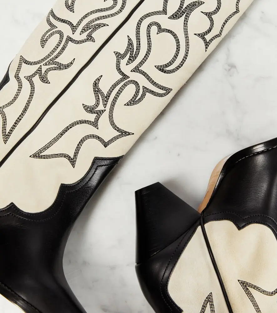 Isabel Marant Leila leather and suede cowboy boots | Thumbnail 3