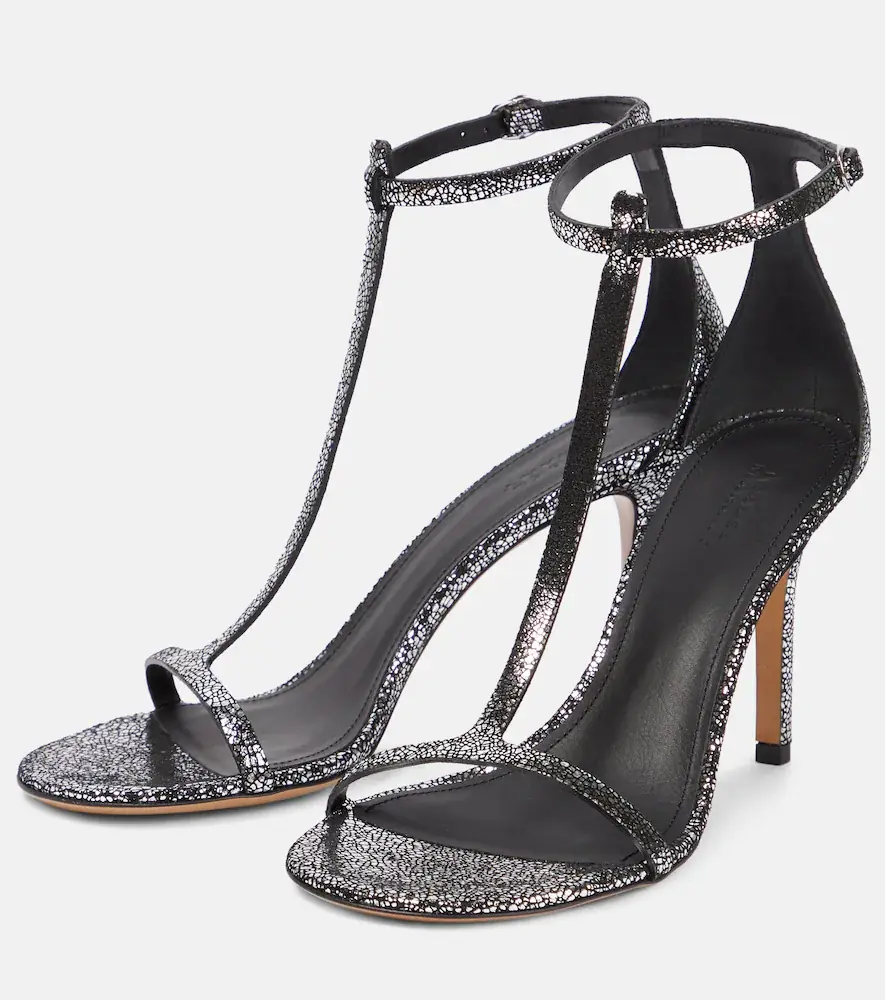 Isabel Marant Einari metallic leather sandals | Thumbnail 3