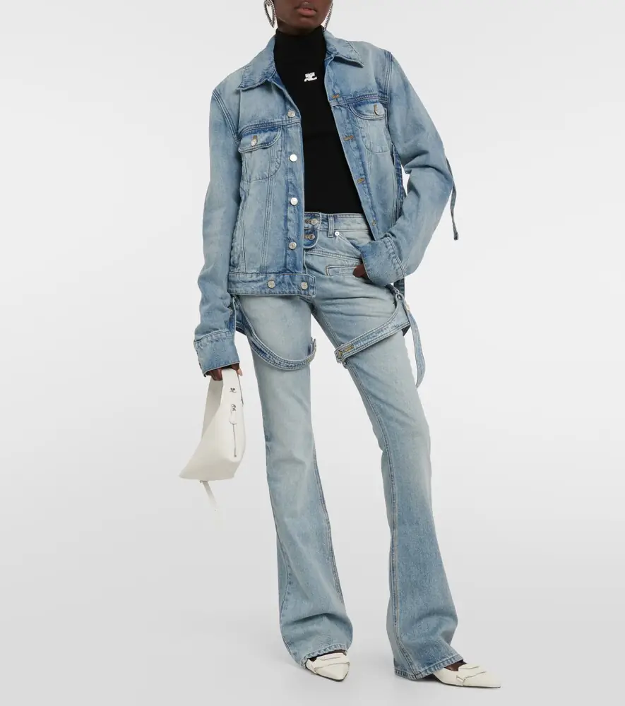 Courrèges Courrèges Mid-rise bootcut jeans | Thumbnail 2 Courrèges Courrèges Mid-rise bootcut jeans | Thumbnail 2