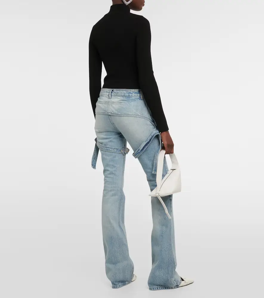 Courrèges Courrèges Mid-rise bootcut jeans | Thumbnail 3 Courrèges Courrèges Mid-rise bootcut jeans | Thumbnail 3