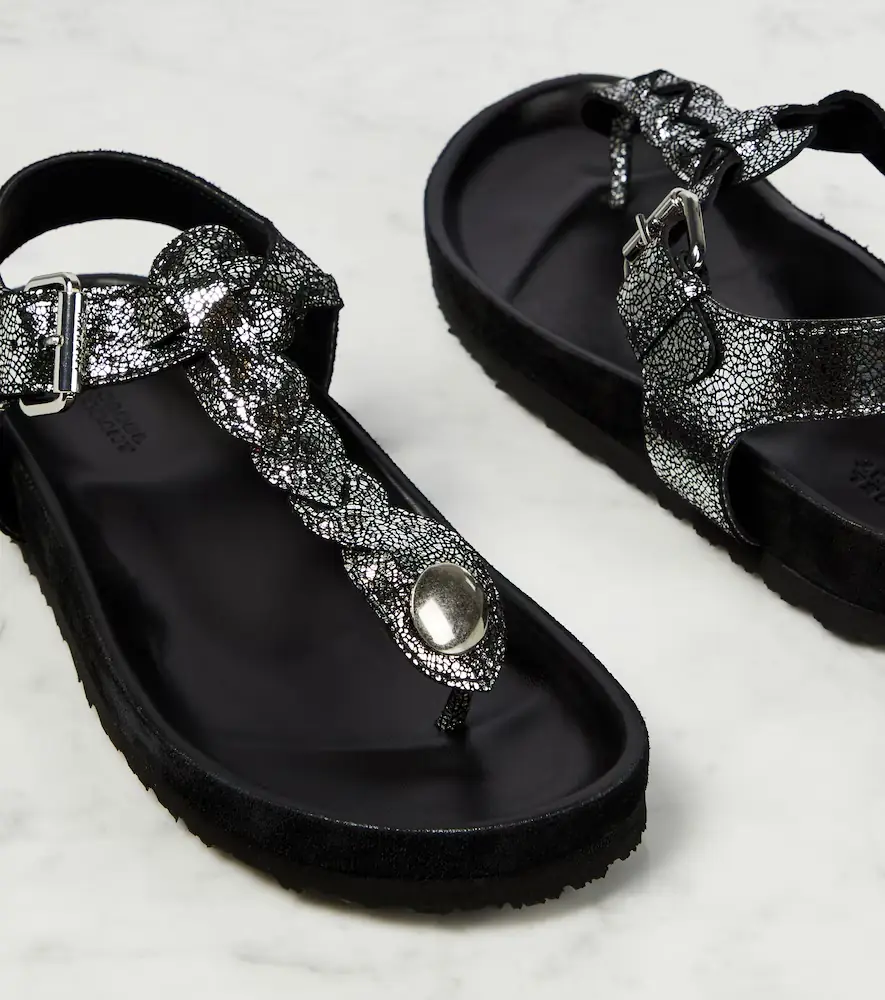 Isabel Marant Brook metallic leather sandals | Thumbnail 2