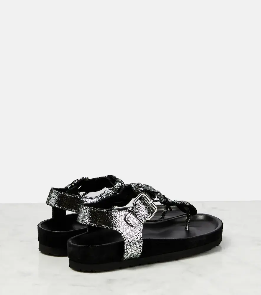 Isabel Marant Brook metallic leather sandals | Thumbnail 3