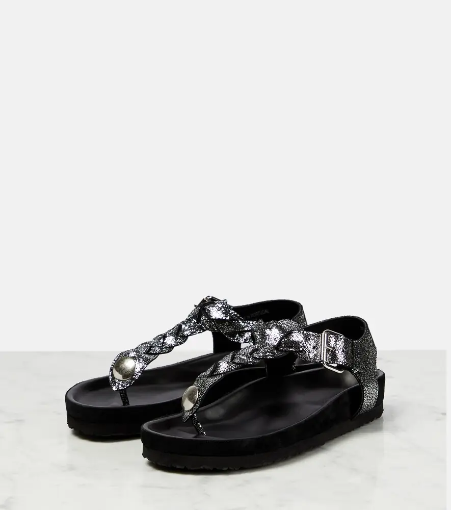 Isabel Marant Brook metallic leather sandals | Thumbnail 4
