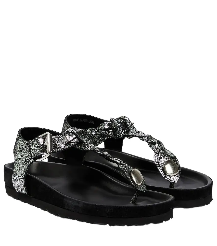Isabel Marant Brook metallic leather sandals