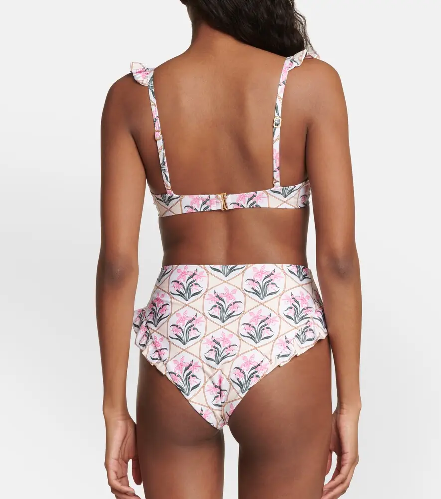 Agua by Agua Bendita Kiwi Orquidea floral bikini top | Thumbnail 4