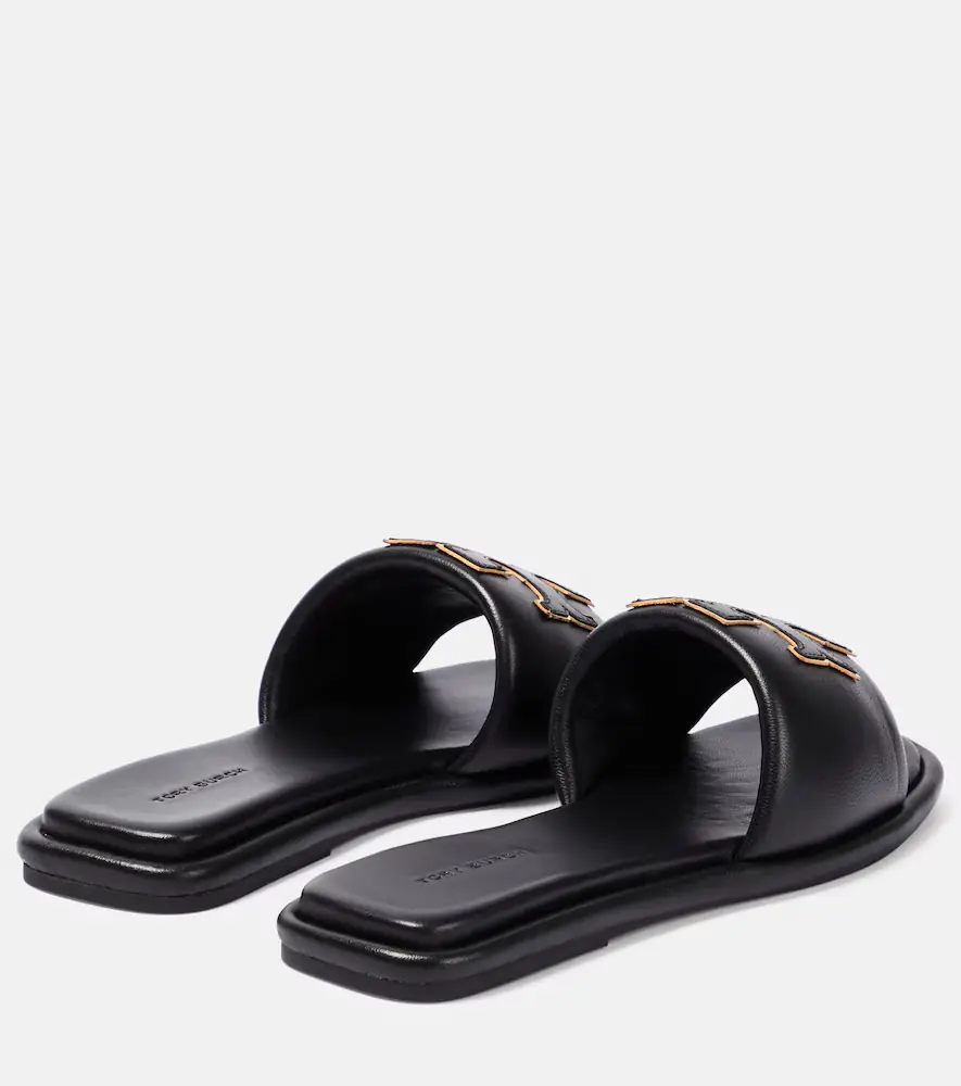 Tory Burch Double T leather slides | Thumbnail 3 Tory Burch Double T leather slides | Thumbnail 3