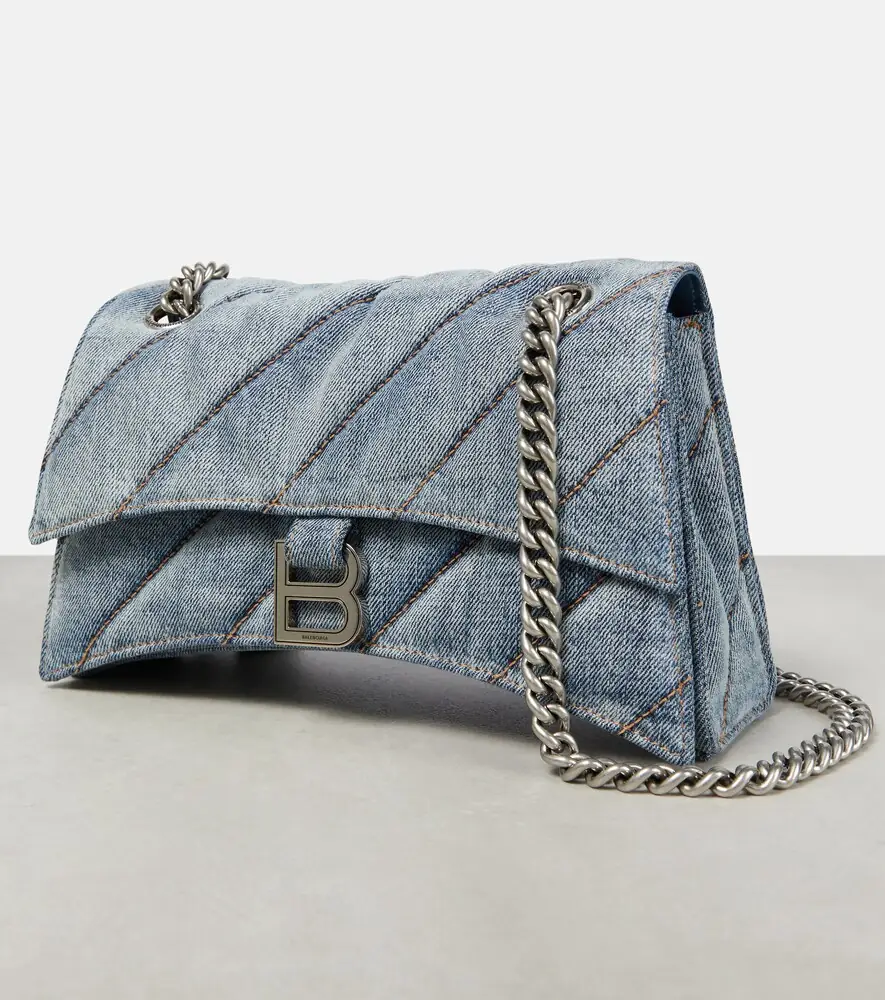 Balenciaga Crush Medium denim shoulder bag | Thumbnail 4 Balenciaga Crush Medium denim shoulder bag | Thumbnail 4