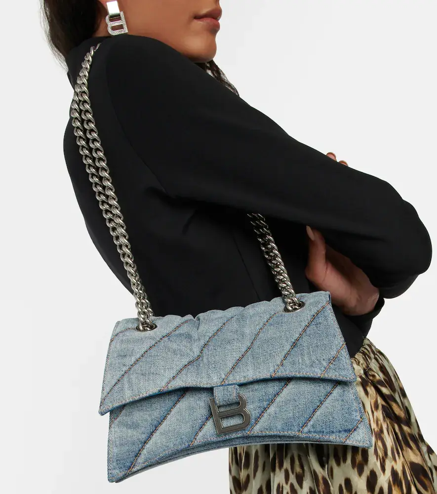 Balenciaga Crush Medium denim shoulder bag | Thumbnail 5 Balenciaga Crush Medium denim shoulder bag | Thumbnail 5