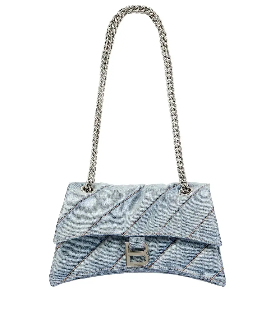Crush Medium denim shoulder bag Crush Medium denim shoulder bag