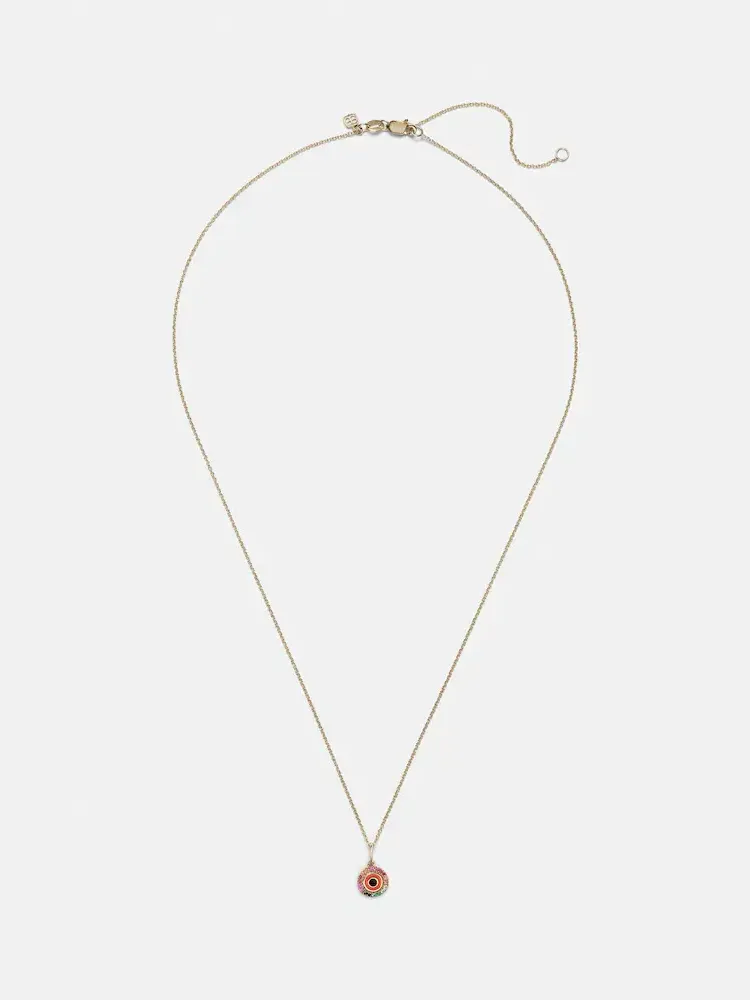 Evil Eye 14kt gold and diamond necklace
