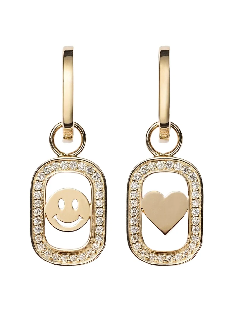 Open Icon 14kt gold drop earrings with diamonds Open Icon 14kt gold drop earrings with diamonds