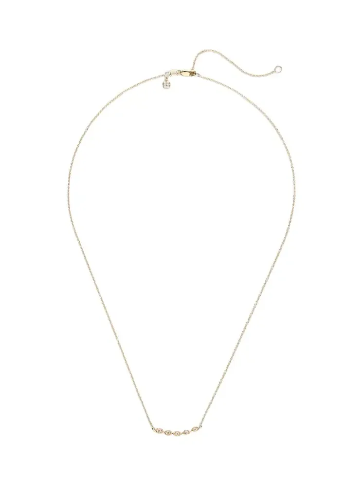 14kt gold necklace with diamonds