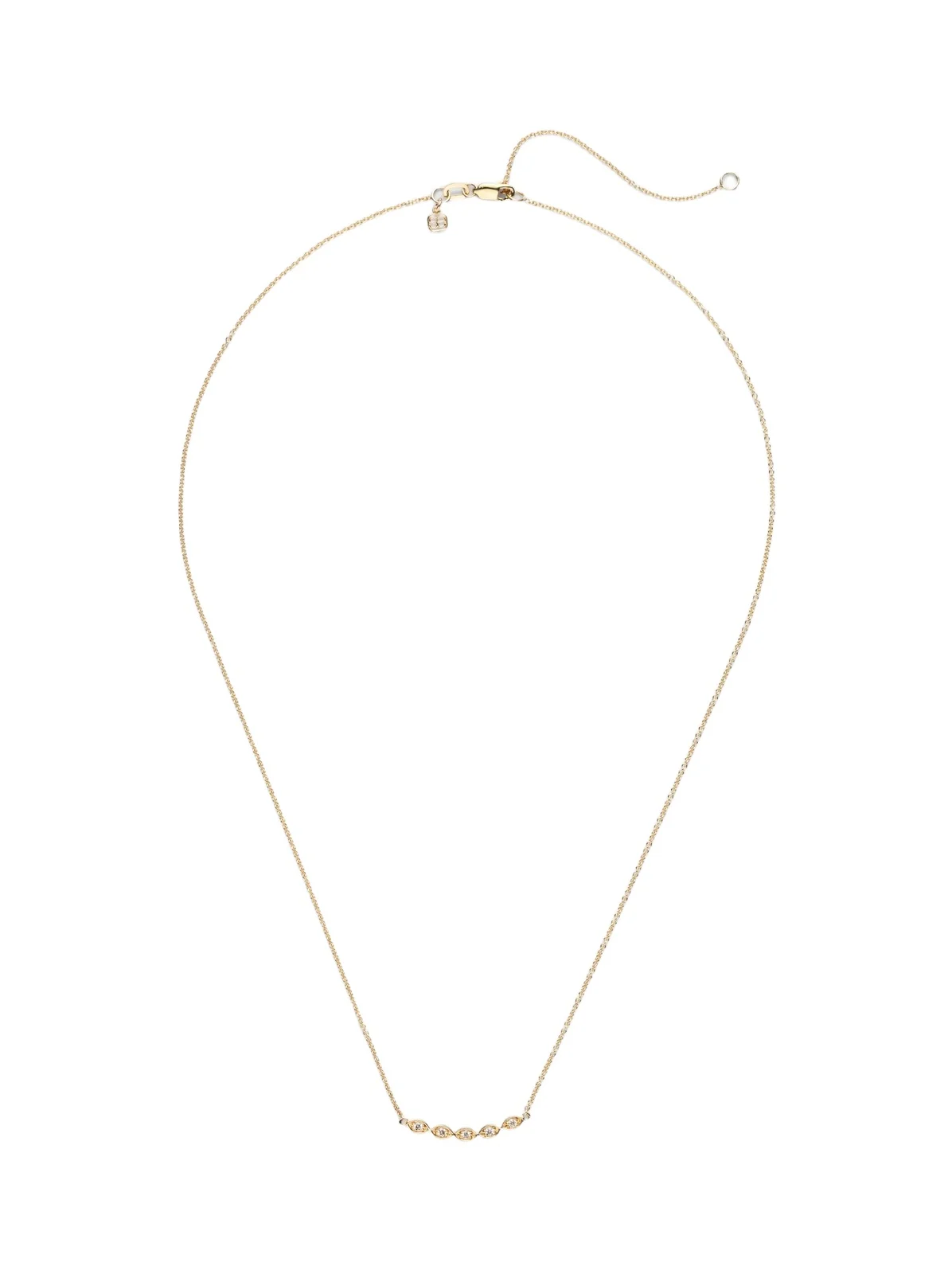 14kt gold necklace with diamonds