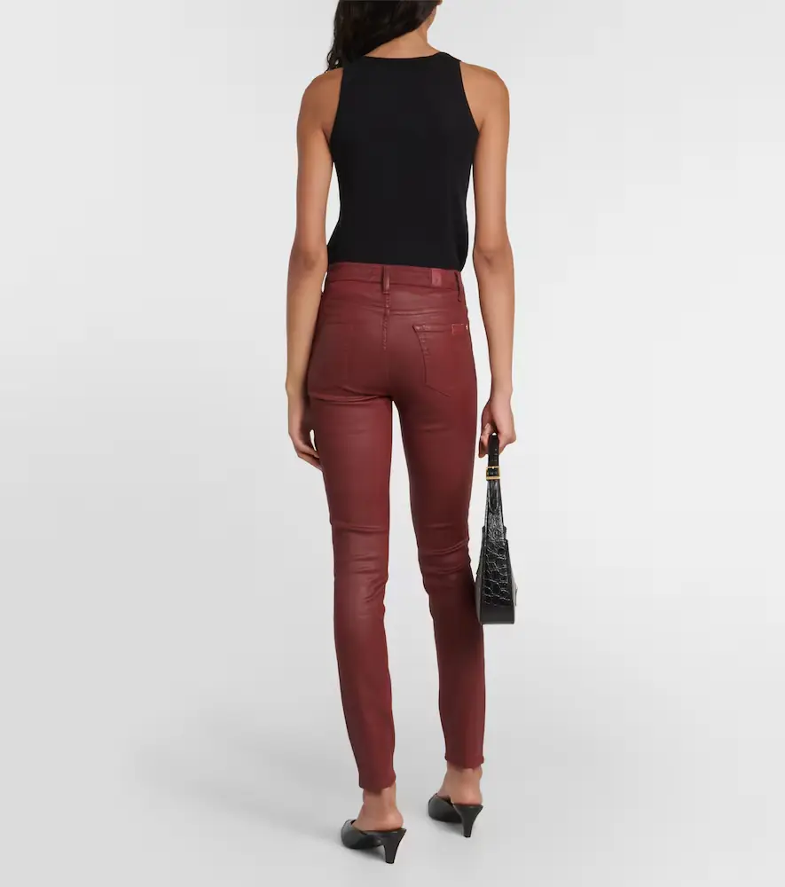 7 For All Mankind High-rise cotton-blend skinny jeans | Thumbnail 2