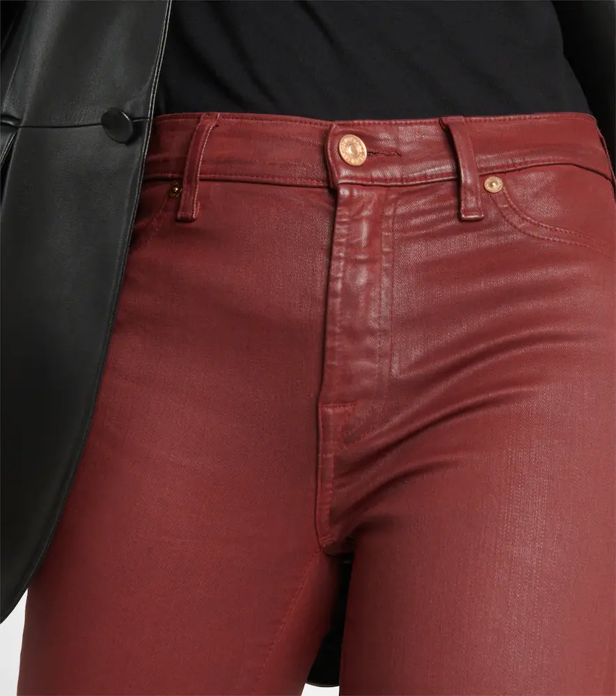 7 For All Mankind High-rise cotton-blend skinny jeans | Thumbnail 4