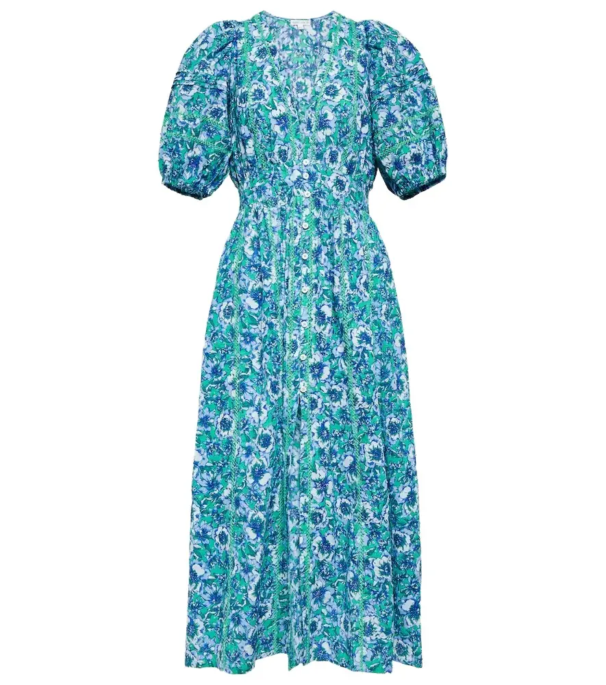 Poupette St Barth Reine floral cotton midi dress | Image 1 Poupette St Barth Reine floral cotton midi dress | Image 1