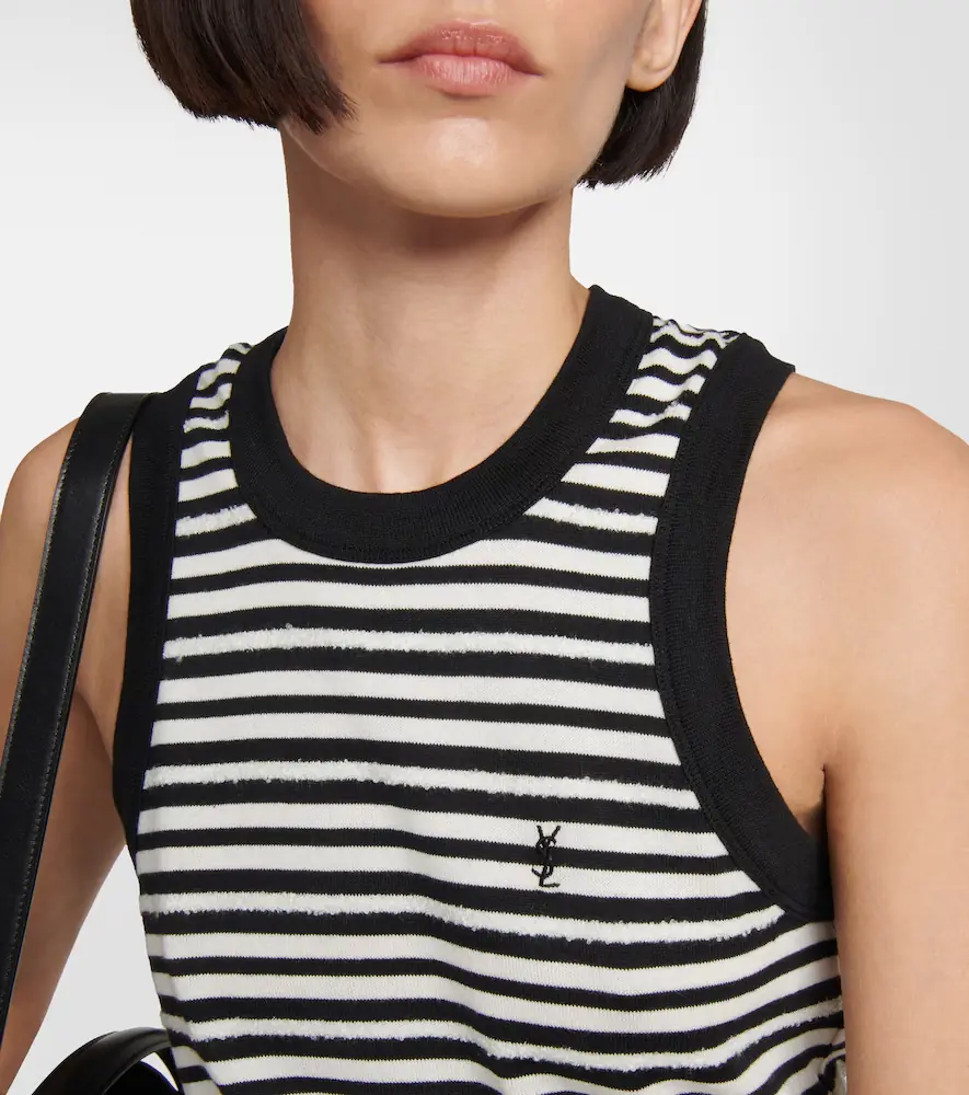 Saint Laurent Cassandre striped jersey top | Thumbnail 3 Saint Laurent Cassandre striped jersey top | Thumbnail 3