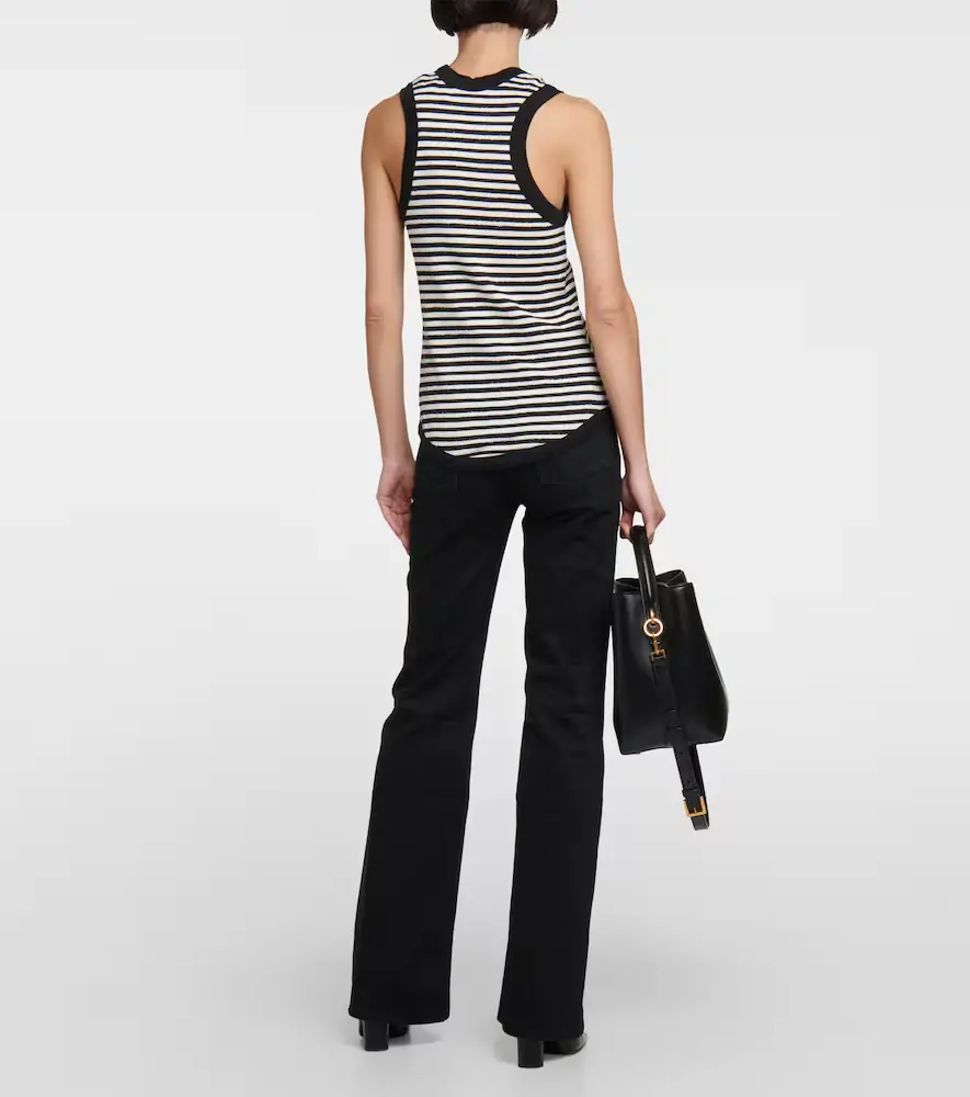 Saint Laurent Cassandre striped jersey top | Thumbnail 5 Saint Laurent Cassandre striped jersey top | Thumbnail 5