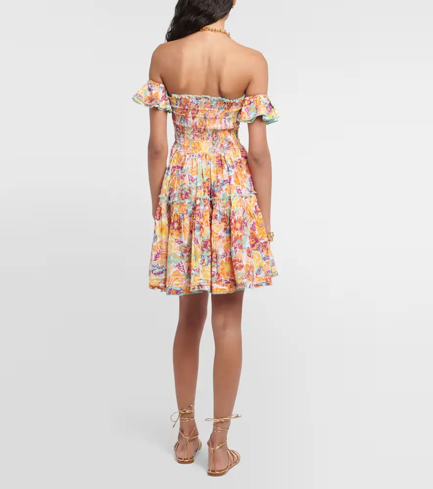 Poupette St Barth Aurora floral cotton minidress | Thumbnail 3 Poupette St Barth Aurora floral cotton minidress | Thumbnail 3