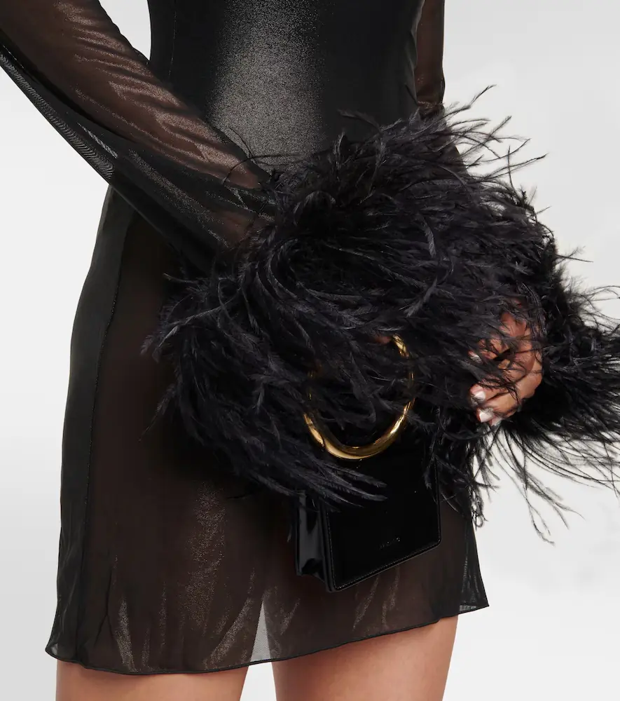 Oséree Oséree Feather-trimmed minidress | Thumbnail 5