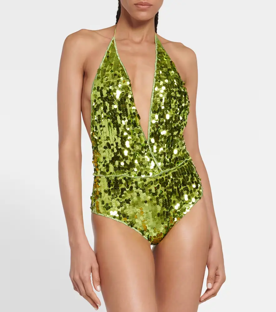 Oséree Oséree Sequined halterneck swimsuit | Thumbnail 5