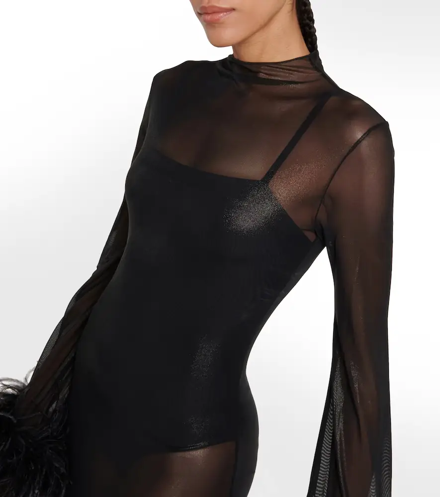 Oséree Oséree Lumière Plumage midi dress | Thumbnail 3