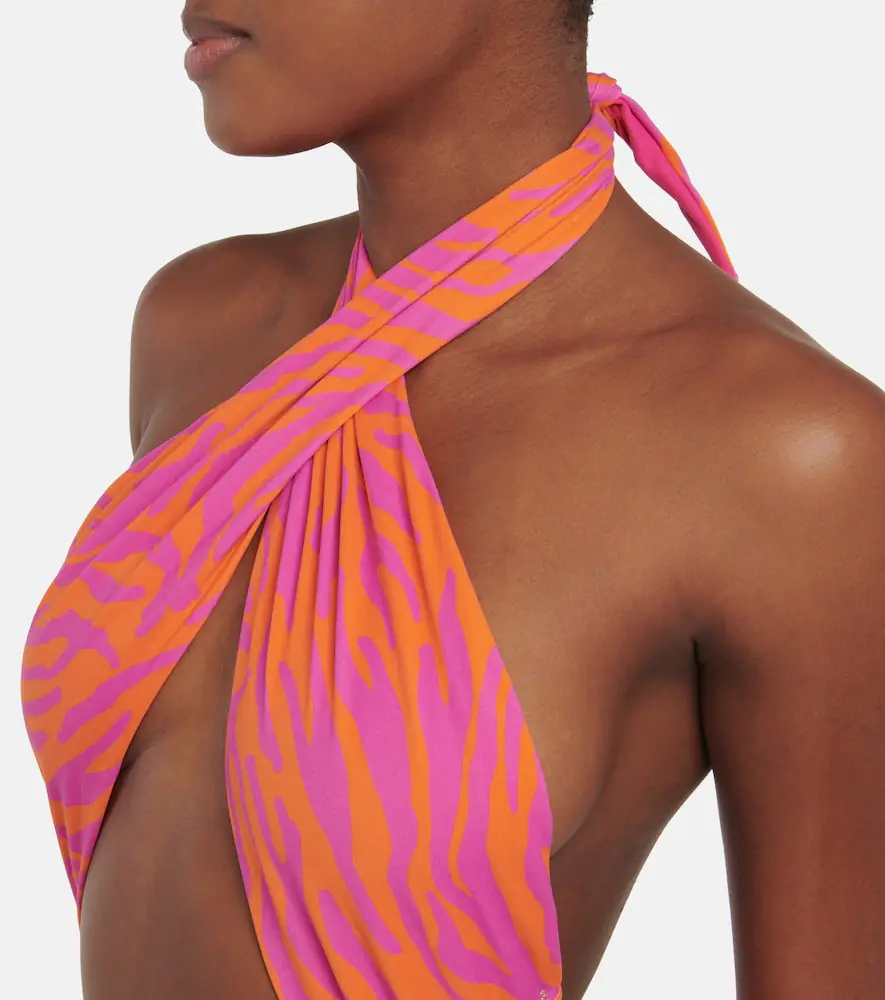 REINA OLGA Italian Stallion zebra-print swimsuit | Thumbnail 5