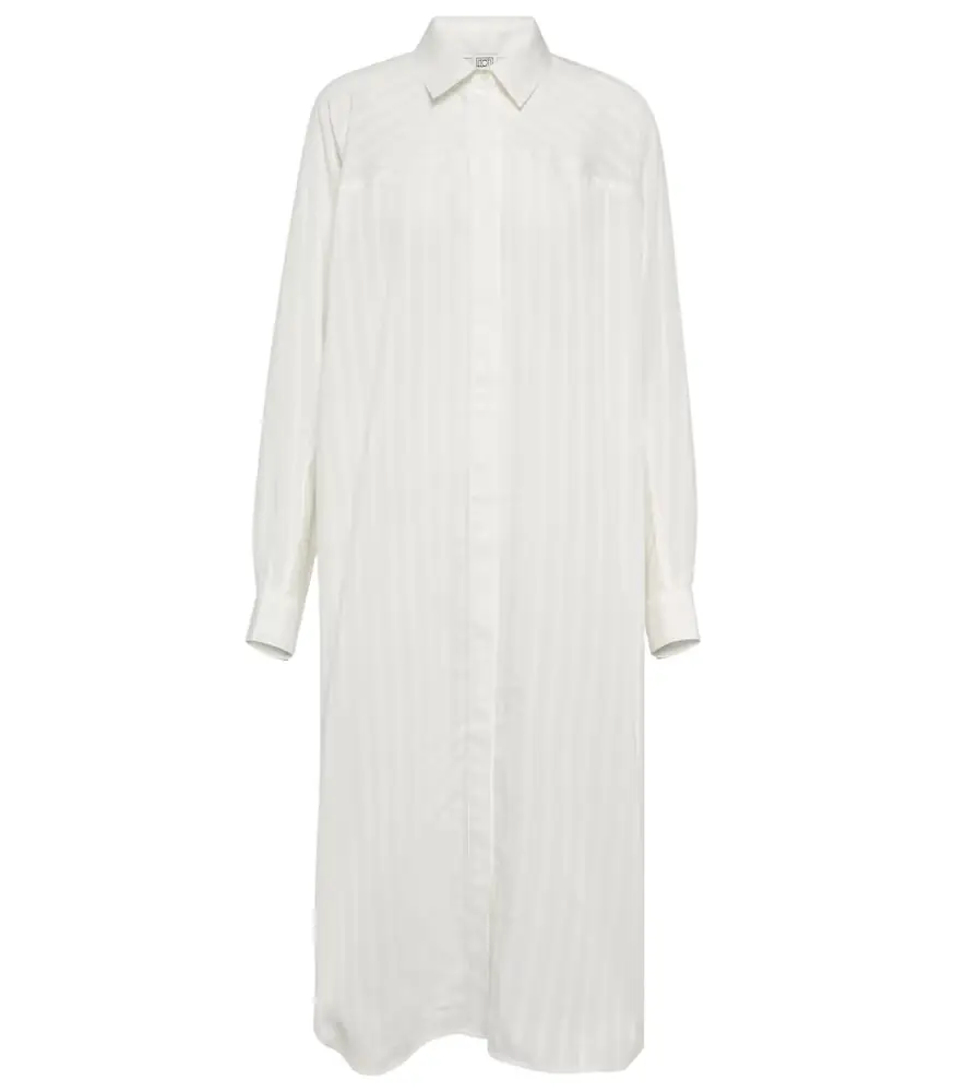 TOTEME Striped jacquard shirt dress