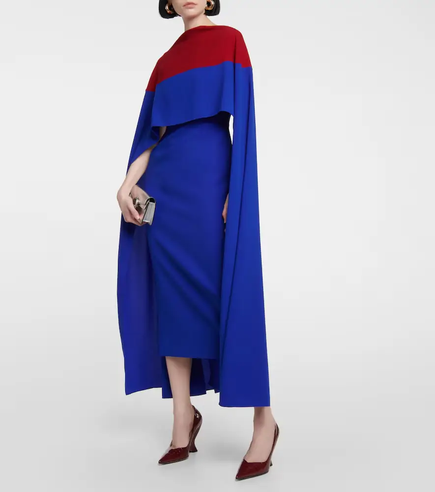 Roksanda Elina cape midi dress | Thumbnail 3 Roksanda Elina cape midi dress | Thumbnail 3