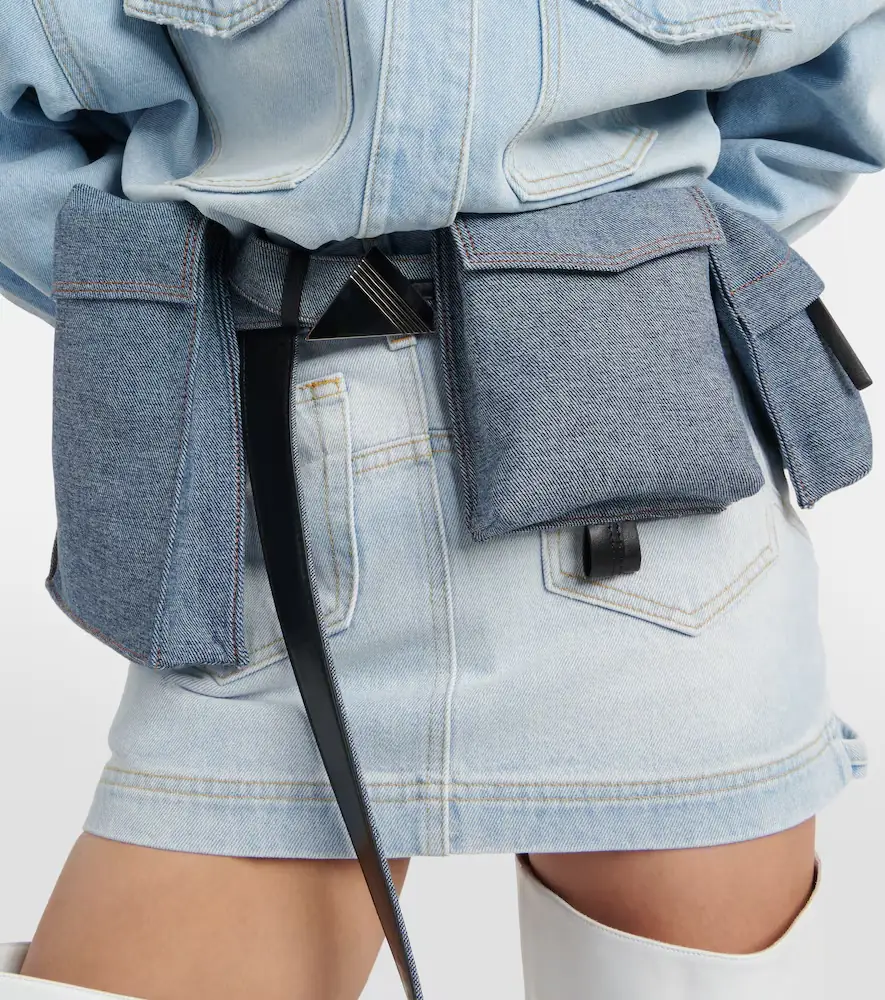 The Attico Denim and leather belt with pockets | Thumbnail 2 The Attico Denim and leather belt with pockets | Thumbnail 2